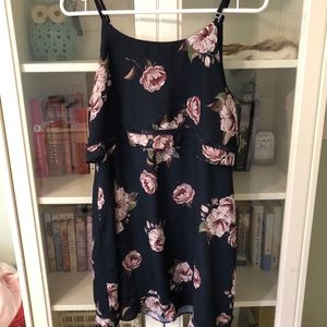navy floral dress